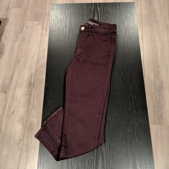 Maroon Super Stretch Skinny Jeans - Picture 5 of 5